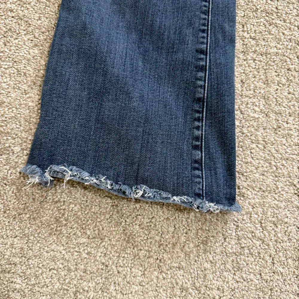 FRAME Le Crop Mini Boot High Rise Raw Hem Jeans Women's Size 30 Denim Dark Wash - Picture 3 of 10